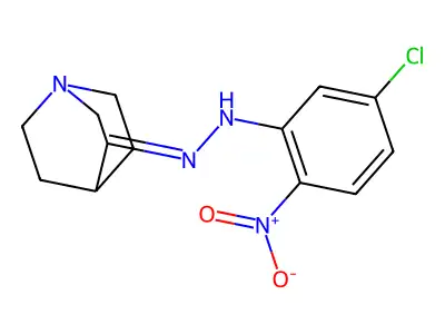 N-[(Z)-1-azabicyclo[2.2.2]octan-3-ylideneamino]-5-chloro-2-nitroaniline structure