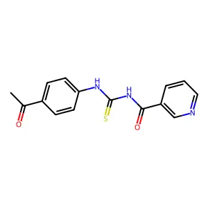 N-[(4-acetylphenyl)carbamothioyl]pyridine-3-carboxamide structure