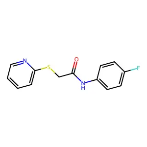 N-(4-fluorophenyl)-2-(pyridin-2-ylsulfanyl)acetamide structure