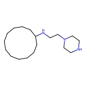 N-(2-piperazin-1-ylethyl)cyclododecanamine structure