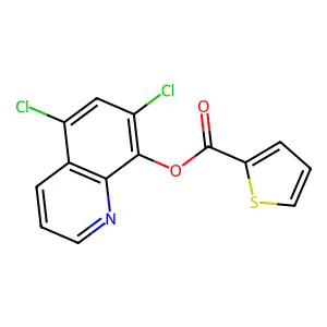 5,7-Dichloro-8-quinolyl thiophene-2-carboxylate structure