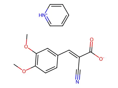 Pyridinium 2-cyano-3-(3,4-dimethoxyphenyl)acrylate structure