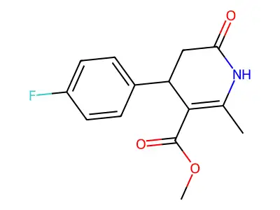 methyl 4-(4-fluorophenyl)-2-methyl-6-oxo-1,4,5,6-tetrahydro-3-pyridinecarboxylate structure