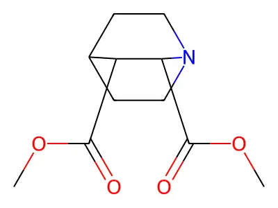 2,3-Quinuclidinedicarboxylic acid, dimethyl ester structure