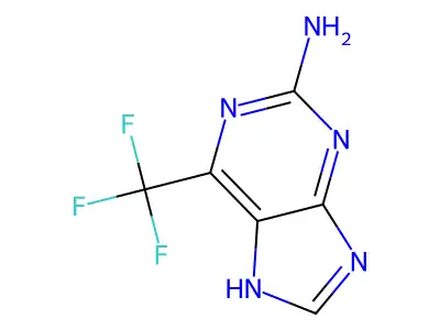 6-(trifluoromethyl)-5H-purin-2-amine structure