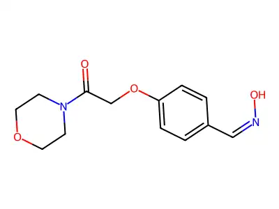 Benzaldehyde, p-morpholinocarbonylmethoxy-, oxime structure