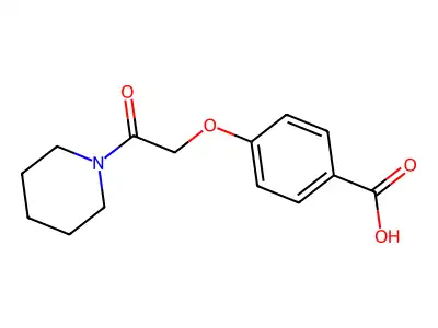 4-[2-Oxo-2-(piperidin-1-YL)ethoxy]benzoic acid structure