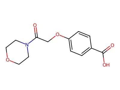 4-(2-Morpholin-4-yl-2-oxoethoxy)benzoic acid structure