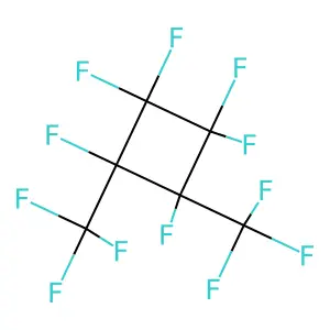 1,1,2,2,3,4-Hexafluoro-3,4-bis(trifluoromethyl)cyclobutane structure