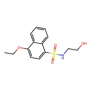 4-ethoxy-N-(2-hydroxyethyl)naphthalene-1-sulfonamide structure