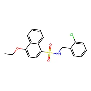 N-[(2-chlorophenyl)methyl]-4-ethoxynaphthalene-1-sulfonamide structure