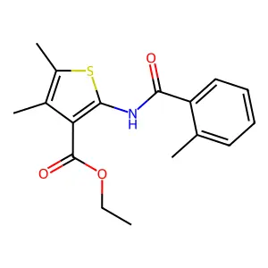 Ethyl 4,5-dimethyl-2-[(2-methylbenzoyl)amino]thiophene-3-carboxylate structure