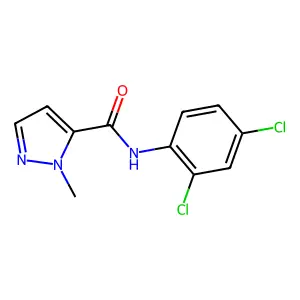 N-(2,4-dichlorophenyl)-2-methylpyrazole-3-carboxamide structure