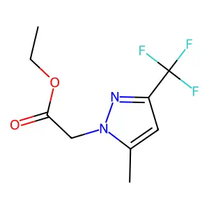 1H-Pyrazole-1-acetic acid, 5-methyl-3-(trifluoromethyl)-, ethyl ester structure