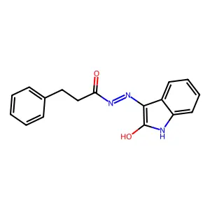 N'-(2-oxo-1,2-dihydro-3H-indol-3-ylidene)-3-phenylpropanohydrazide structure