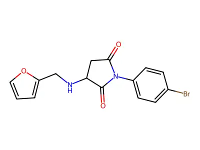 1-(4-Bromophenyl)-3-[(2-furylmethyl)amino]-2,5-pyrrolidinedione structure