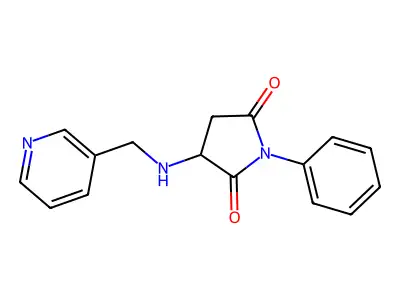1-Phenyl-3-(pyridin-3-ylmethylamino)pyrrolidine-2,5-dione structure
