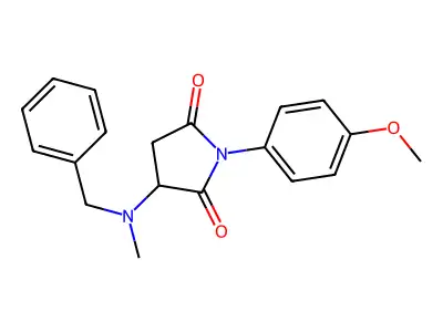 3-[Benzyl(methyl)amino]-1-(4-methoxyphenyl)pyrrolidine-2,5-dione structure