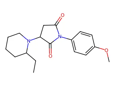 3-(2-Ethylpiperidin-1-yl)-1-(4-methoxyphenyl)pyrrolidine-2,5-dione structure