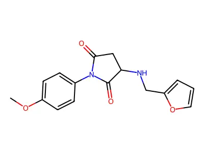 3-(Furan-2-ylmethylamino)-1-(4-methoxyphenyl)pyrrolidine-2,5-dione structure