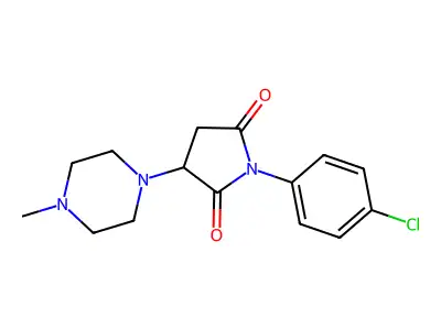 1-(4-Chlorophenyl)-3-(4-methylpiperazin-1-yl)pyrrolidine-2,5-dione structure