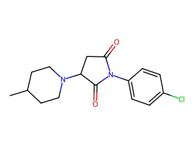 1-(4-Chlorophenyl)-3-(4-methyl-1-piperidinyl)-2,5-pyrrolidinedione structure
