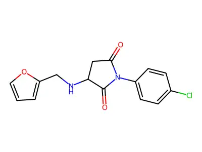 1-(4-Chlorophenyl)-3-[(furan-2-ylmethyl)amino]pyrrolidine-2,5-dione structure