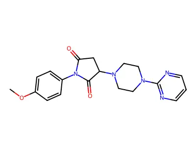 1-(4-Methoxyphenyl)-3-(4-pyrimidin-2-ylpiperazin-1-yl)pyrrolidine-2,5-dione structure