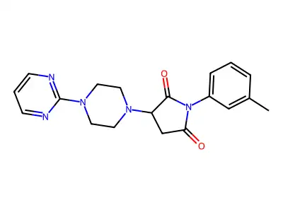 1-(3-Methylphenyl)-3-[4-(2-pyrimidinyl)-1-piperazinyl]-2,5-pyrrolidinedione structure