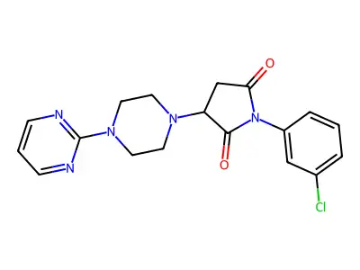 1-(3-Chlorophenyl)-3-(4-pyrimidin-2-ylpiperazin-1-yl)pyrrolidine-2,5-dione structure
