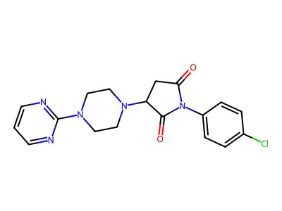 1-(4-Chlorophenyl)-3-(4-pyrimidin-2-ylpiperazin-1-yl)pyrrolidine-2,5-dione structure