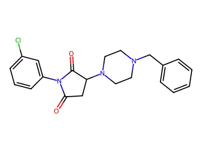 3-(4-Benzylpiperazin-1-yl)-1-(3-chlorophenyl)pyrrolidine-2,5-dione structure
