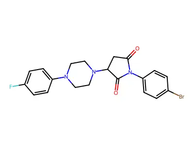 1-(4-Bromophenyl)-3-[4-(4-fluorophenyl)piperazin-1-yl]pyrrolidine-2,5-dione structure