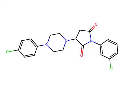 1-(3-Chlorophenyl)-3-[4-(4-chlorophenyl)piperazin-1-yl]pyrrolidine-2,5-dione structure