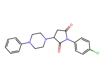 1-(4-Chlorophenyl)-3-(4-phenylpiperazin-1-yl)pyrrolidine-2,5-dione structure