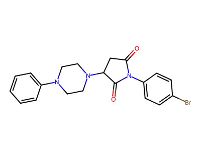 1-(4-Bromophenyl)-3-(4-phenylpiperazin-1-yl)pyrrolidine-2,5-dione structure