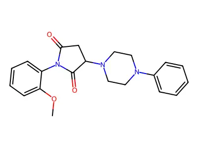 1-(2-Methoxyphenyl)-3-(4-phenyl-1-piperazinyl)-2,5-pyrrolidinedione structure