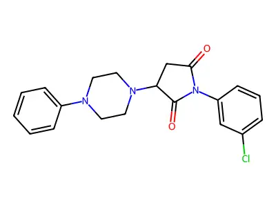 1-(3-Chlorophenyl)-3-(4-phenylpiperazin-1-yl)pyrrolidine-2,5-dione structure