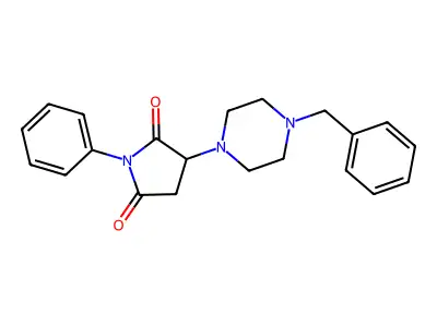 3-(4-Benzylpiperazin-1-yl)-1-phenylpyrrolidine-2,5-dione structure