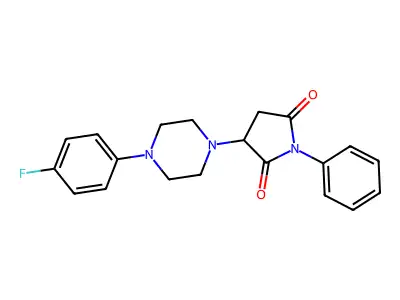 3-[4-(4-Fluorophenyl)piperazin-1-yl]-1-phenylpyrrolidine-2,5-dione structure