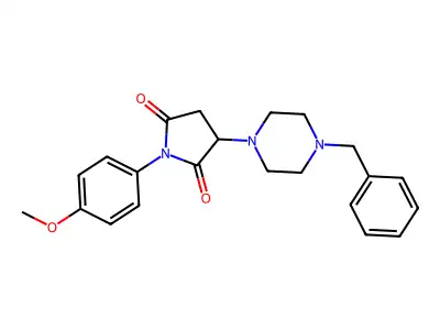 3-(4-Benzylpiperazin-1-yl)-1-(4-methoxyphenyl)pyrrolidine-2,5-dione structure