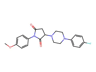 3-[4-(4-Fluorophenyl)piperazin-1-yl]-1-(4-methoxyphenyl)pyrrolidine-2,5-dione structure