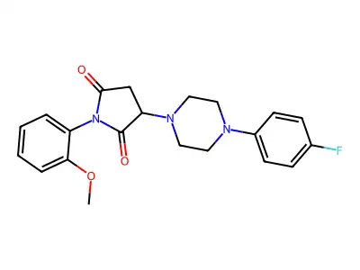 3-[4-(4-Fluorophenyl)piperazin-1-yl]-1-(2-methoxyphenyl)pyrrolidine-2,5-dione structure