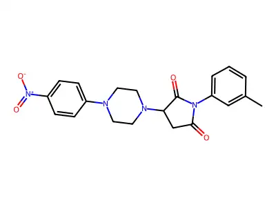 1-(3-Methylphenyl)-3-[4-(4-nitrophenyl)piperazin-1-yl]pyrrolidine-2,5-dione structure
