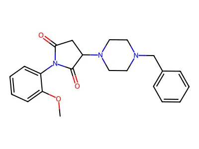 3-(4-Benzylpiperazin-1-yl)-1-(2-methoxyphenyl)pyrrolidine-2,5-dione structure