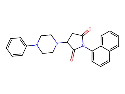 1-(Naphthalen-1-yl)-3-(4-phenylpiperazin-1-yl)pyrrolidine-2,5-dione structure