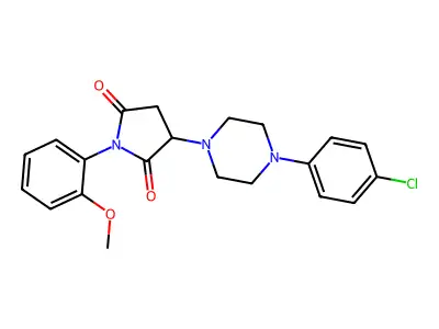 3-[4-(4-Chlorophenyl)piperazin-1-yl]-1-(2-methoxyphenyl)pyrrolidine-2,5-dione structure