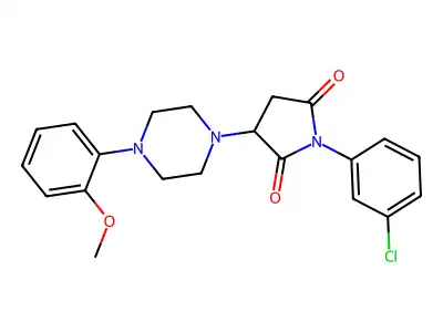 1-(3-Chlorophenyl)-3-[4-(2-methoxyphenyl)piperazin-1-yl]pyrrolidine-2,5-dione structure