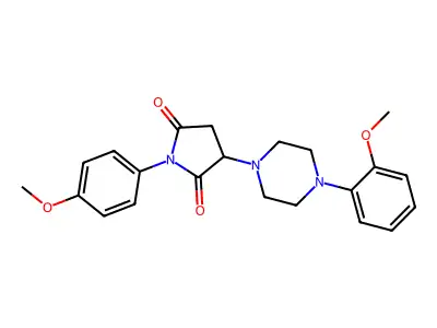1-(4-Methoxyphenyl)-3-[4-(2-methoxyphenyl)piperazin-1-yl]pyrrolidine-2,5-dione structure