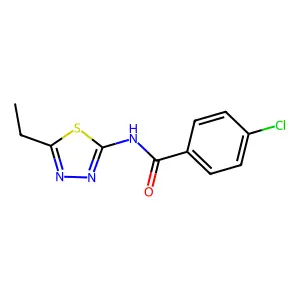 4-chloro-N-(5-ethyl-1,3,4-thiadiazol-2-yl)benzamide structure